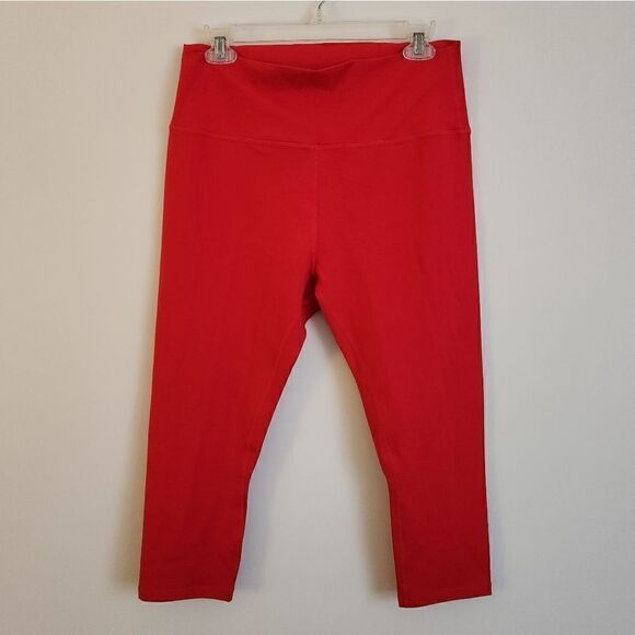 Zyia Size 16-18 Red Capri Active Leggings - Picture 1 of 3